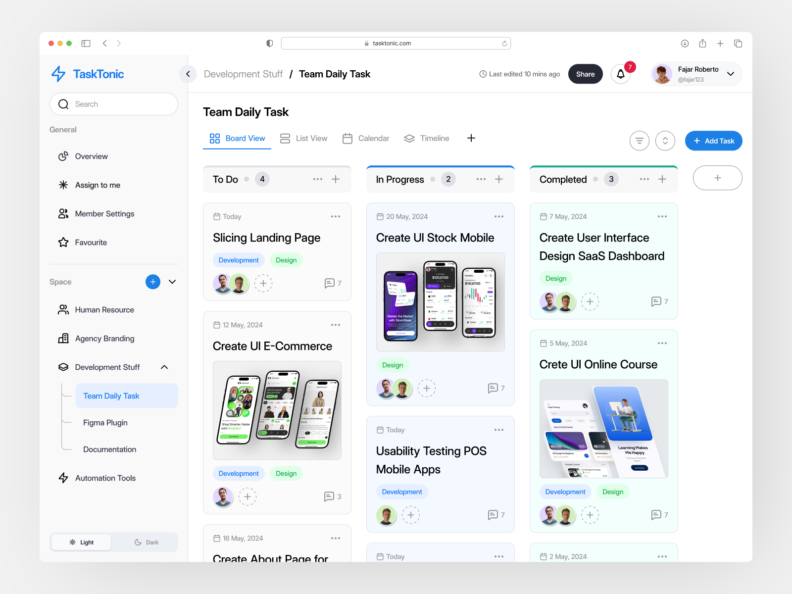 Example of Dashboard Design | Monthly