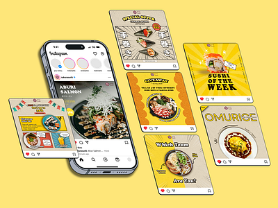 Instagram Post: Food Restaurant Advertising adobe photoshop ads comic feed feed instagram food ads food instagram graphic design instagram japan ads japanese food post post instagram posting sushi sushi ads sushi restaurant