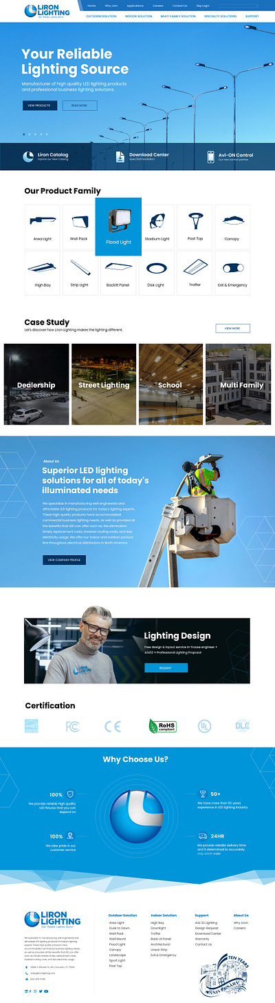 Liron Lightning design landing page website website design