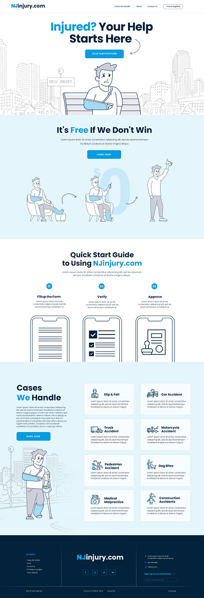 Law Website design injury landing page law website website design