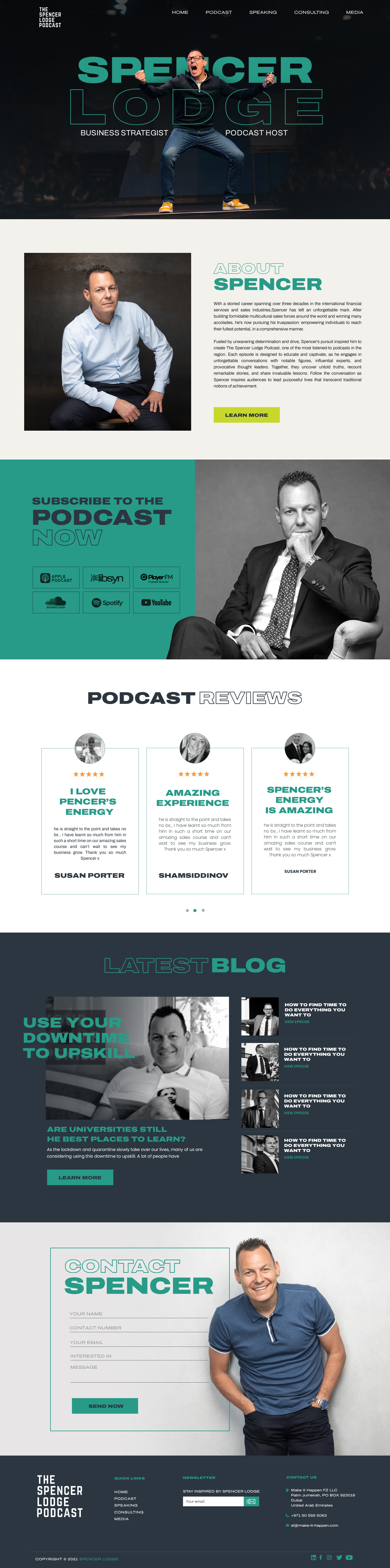 Speaker Website design landing page speaker website website design
