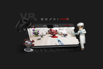 AR-VR Game 3d modeling 3d unity abu dhabi ar vr creative concept data visualization game design game development mobile app touch screen united arab emirates ux ui