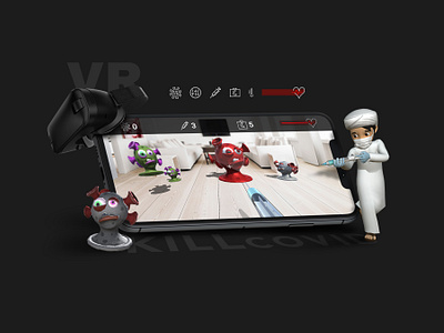 AR-VR Game 3d modeling 3d unity abu dhabi ar vr creative concept data visualization game design game development mobile app touch screen united arab emirates ux ui