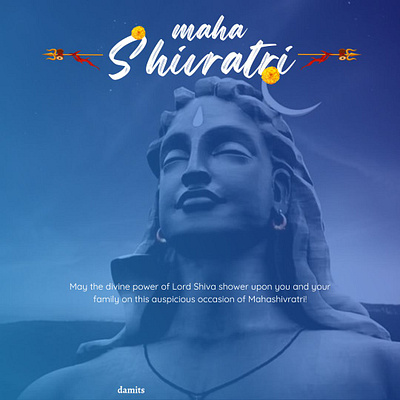 Maha Shivratri graphic design social media post