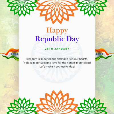 Republic day graphic design social media post