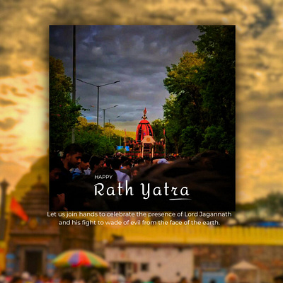 Rath yatra graphic design social media post