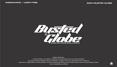 Busted Globe Logo adobe illustrator brand identity branding branding identity clothing brand clothing logo design graphic design logo branding streetwear streetwear brand