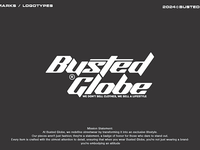 Busted Globe Logo adobe illustrator brand identity branding branding identity clothing brand clothing logo design graphic design logo branding streetwear streetwear brand