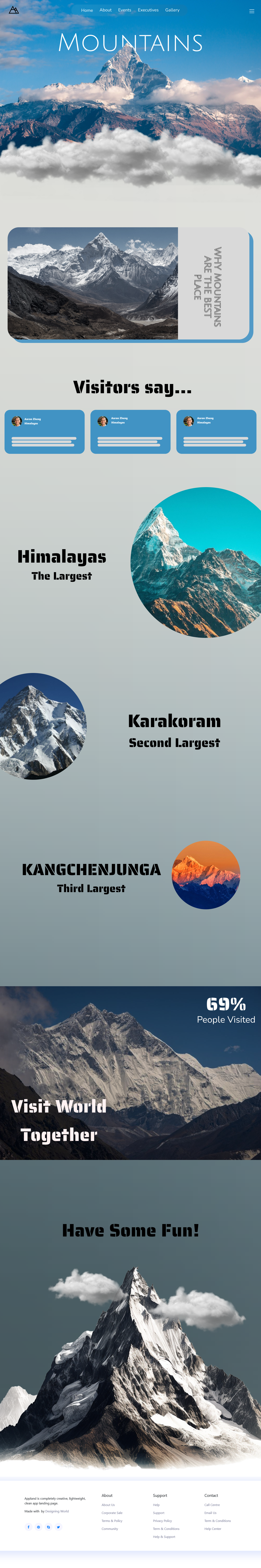 Mountains Website Design figma graphic design ui webdesign website
