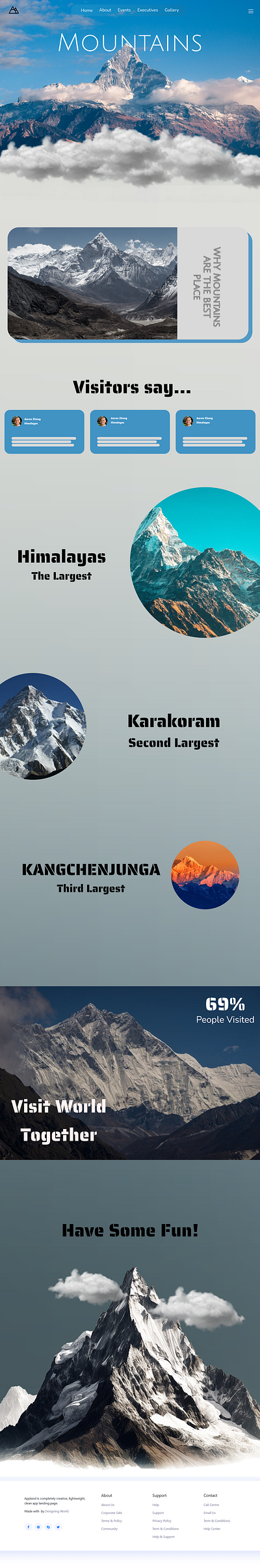 Mountains Website Design figma graphic design ui webdesign website