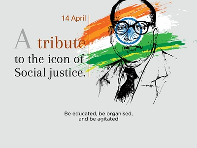 Ambedkar Jayanti graphic design social media post