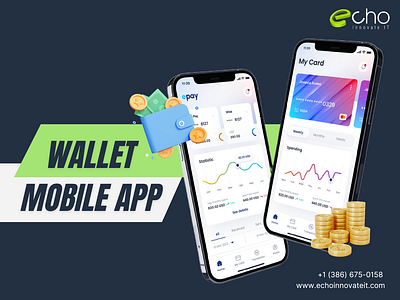 Wallet Mobile App graphic design ui