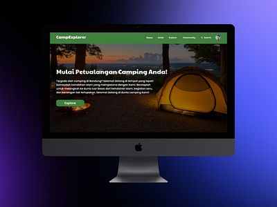 Camping Web Design camping graphic design ui ui design ui designer ux