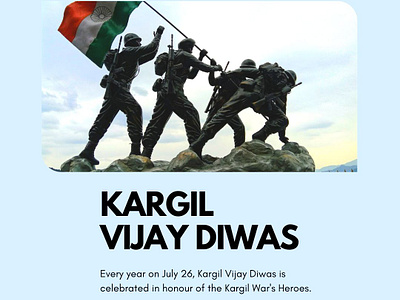 Kargil Vijay Diwas graphic design social media post