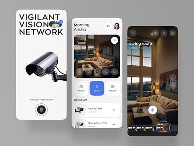 Home Security Mobile App app application design mobile mobile app mobile app design ui