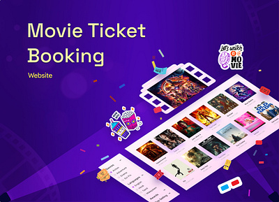 Movie Ticket Booking branding functional photoshop product design ticket booking uiux visual design