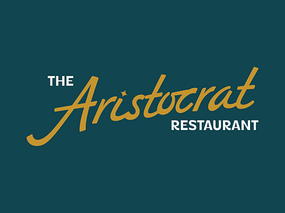 The Aristocrat Restaurant branding design flat graphic design logo logo design minimal vector