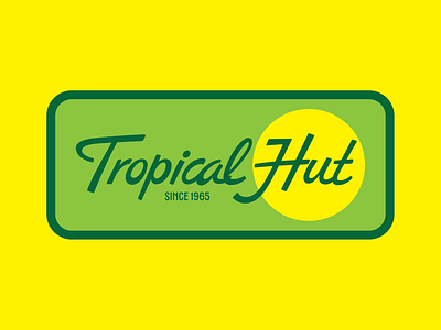 Tropical Hut branding design flat graphic design illustration logo logo design minimal vector