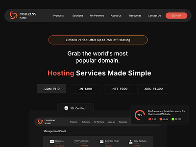 Server Hosting Website branding design figma figma designer graphic design illustration logo ui ui ux design we web design