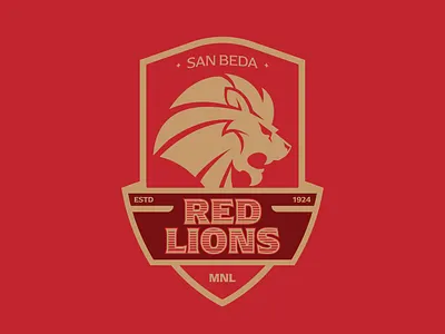 San Beda Red Lions branding design flat graphic design illustration logo logo design minimal vector