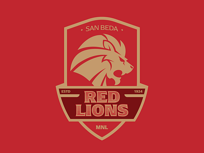 San Beda Red Lions branding design flat graphic design illustration logo logo design minimal vector
