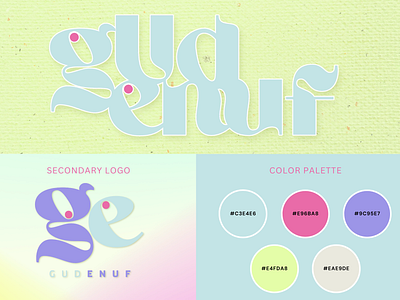 GUD ENUF - BRAND IDENTITY adobe illustrator brand identity branding canva colorful colorful brand design fashion brand fun brands girly graphic design instragram feed logo logos typography vector vibrant