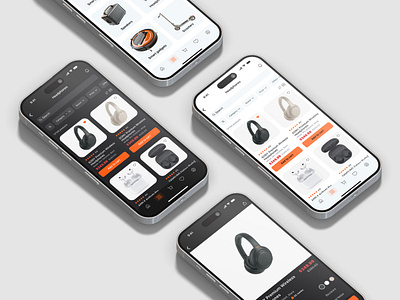 E-commerce App | Mobile Gadgets Store app catalogue categories commerce dark mode design e commerce filters gadget listing mobile product page shop store ui ux