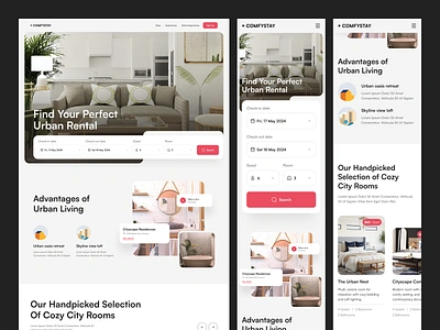 Design Exploration - Homestay Finder airbnb branding clean colors design desktop finder guesthouse home homestay minimal mobile responsive typography ui ux website whitespace