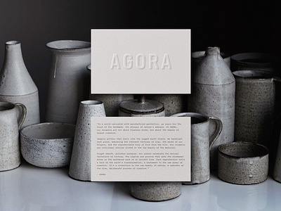 Agora (2) brand design brand identity branding ceramics branding graphic design identity identity design identity designer logo logo design logo designer minimalistic branding visual identity wordmark