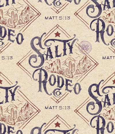 Salty Rodeo Co. branding cactus company brand logo company branding company logo cowboy graphic design illustration logo rodeo typeface vintage brand western