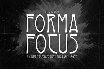 Forma Focus – Vintage 1900s Typeface packaging design font
