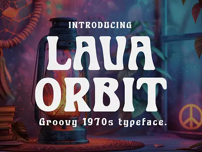 Lava Orbit – Surreal 1970s Typeface nostalgic design font