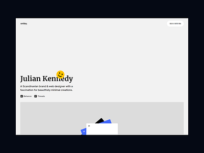 Smiley - Webflow Portfolio Template emoji illustration minimalist minimalist portfolio portfolio web design webflow portfolio