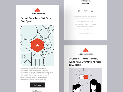 Newsletter Template | Blockchain Firm blockchain branding campaign design email email marketing mail marketing minimal newsletter template