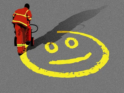 line work doodle illustration linework noise road marking shunte88 smiley thermoplastic vector