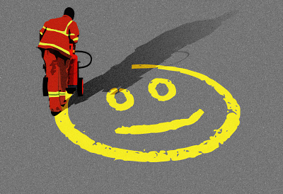 line work doodle illustration linework noise road marking shunte88 smiley thermoplastic vector