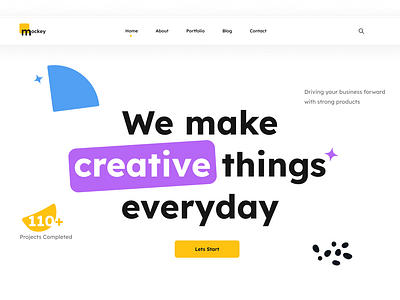 Mockey: Creative Agency ui