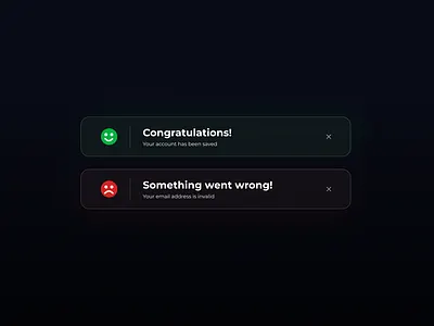 Flash Messages UI ( Successful and Error) branding design figma figmaui illustration ui ux web designer websitedesigner