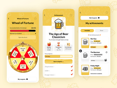 Loyalty App with Gamification for a Chain Stores application design foodtech loyality app mobile ui ux ux ui