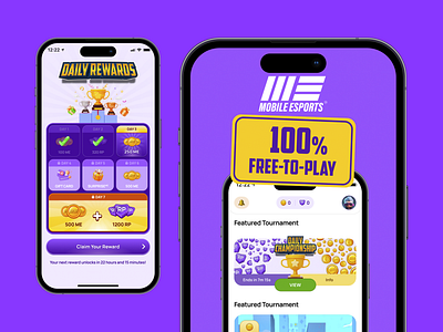 Mobile Esports: Daily Rewards competitive gaming daily rewards featured tournament gamification in app rewards reward system tournament screen user engagement