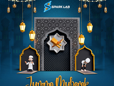 Spark Lab: Igniting Faith, Inspiring Unity. 🌟🕌 #JummaMubarak app branding design graphic design illustration illustration art jumma mubarak logo spark lab ui ux vector