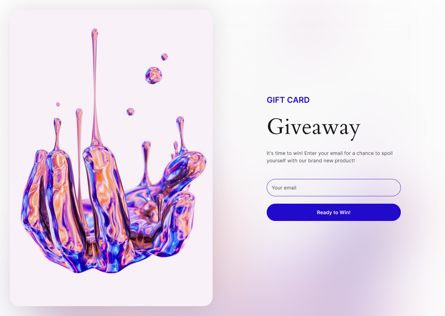 Giveaway Gift Card #DailyUI 001 dailyui design design challenge figma gift card giveaway ui