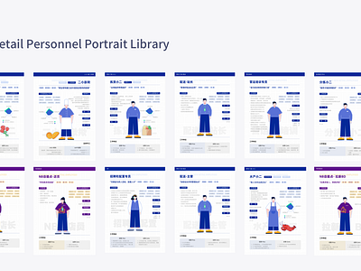 New Retail Personnel Portrait Library design graphic design illustration ui
