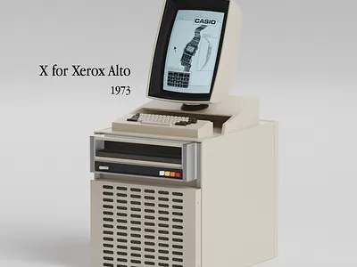 X for Xerox Alto motiondesign nostalgiaalphabet xerox alto