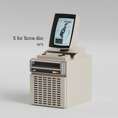 X for Xerox Alto motiondesign nostalgiaalphabet xerox alto