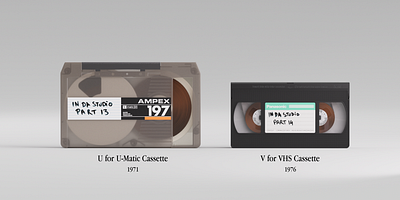 U for U-Matic, V for VHS motiondesign nostalgiaalphabet umatic vhs