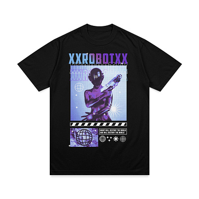 Robotxx Streetwear T-Shirt Design for Sale illustration