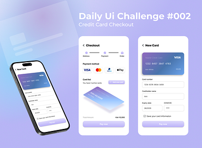 Credit Card Checkout creditcard checkout dailyui dailyui challenge graphic design ui ux uxui challenge
