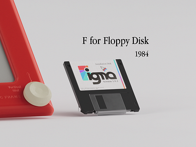 D for DialPhone, E for Etch-A-Sketch & F for Floppy dial etch a sketch floppy motiondesign phone
