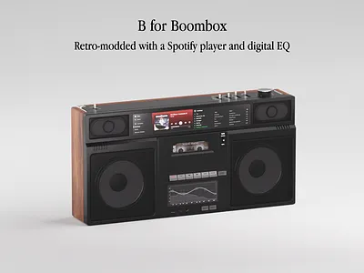 B for BoomBox audio boombox eq motiondesign spotify